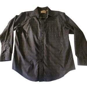 Gold Label Roundtree & Yorke Long Sleeve Button Up, Large, 100% Cotton